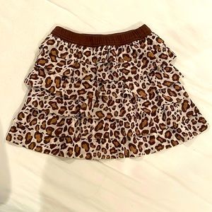 Girls Gymboree leopard ruffle skirt